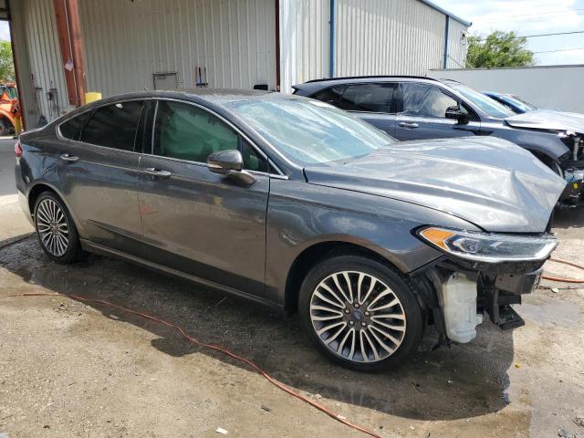 3FA6P0RU9HR360378 - 2017 FORD FUSION TITANIUM HEV GRAY photo 4