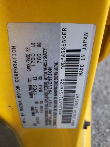 JM1BJ245721526226 - 2002 MAZDA PROTEGE PR5 Сары фото 14