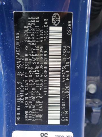 4T1T11BK6PU082099 - 2023 TOYOTA CAMRY SE NIGHT SHADE BLUE photo 13