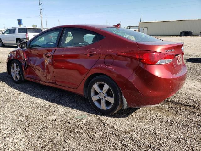 5NPDH4AE2DH400310 - 2013 HYUNDAI ELANTRA GLS RED photo 2