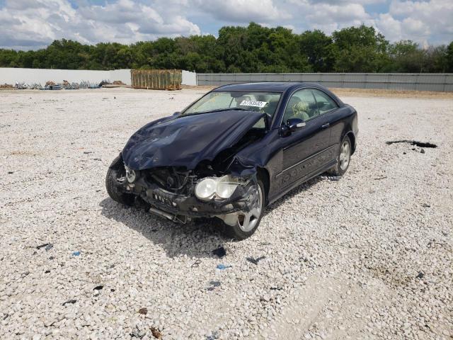 WDBTJ56H27F216300 - 2007 MERCEDES-BENZ CLK 350 BLUE photo 2