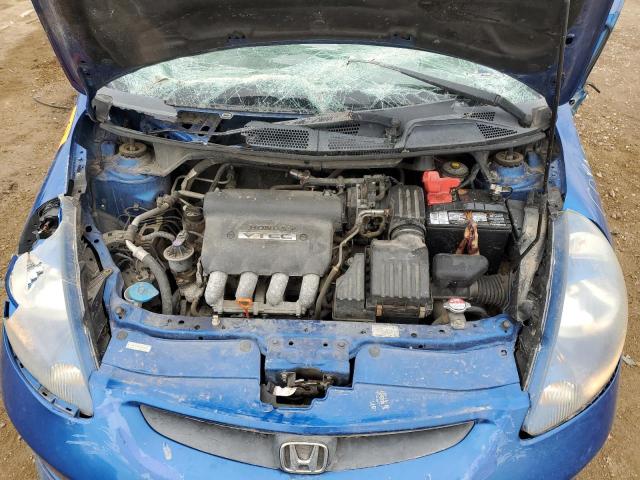 JHMGD38677S066331 - 2007 HONDA FIT S BLUE photo 11