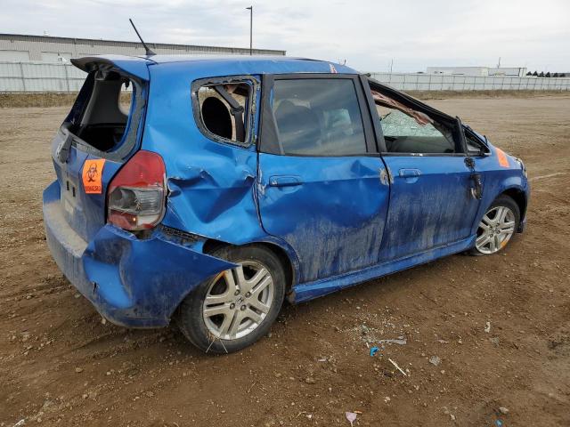 JHMGD38677S066331 - 2007 HONDA FIT S BLUE photo 3