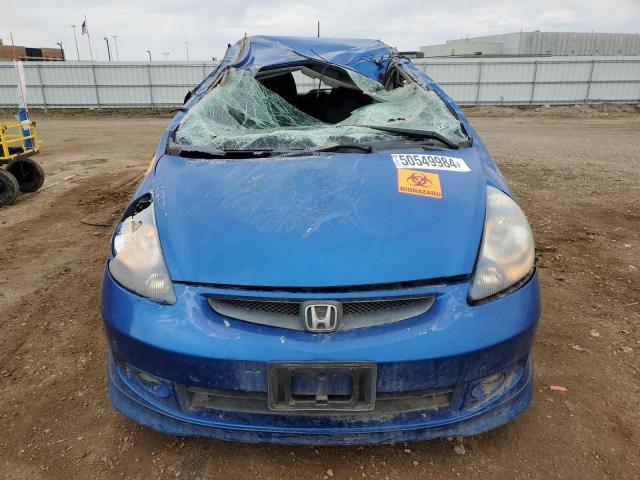 JHMGD38677S066331 - 2007 HONDA FIT S BLUE photo 5