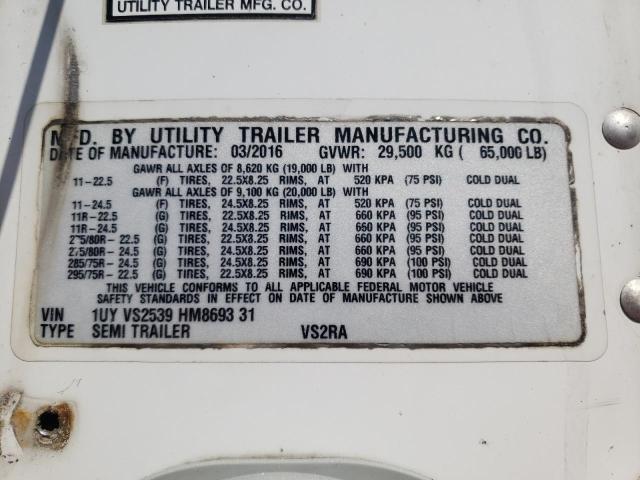 1UYVS2539HM869331 - 2017 UTILITY TRAILER 白色 照片 10