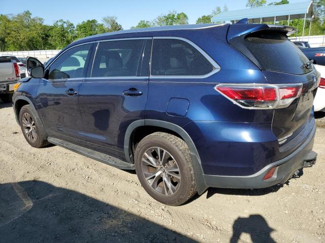 5TDKKRFH3GS155833 - 2016 TOYOTA HIGHLANDER XLE Mavi foto 2