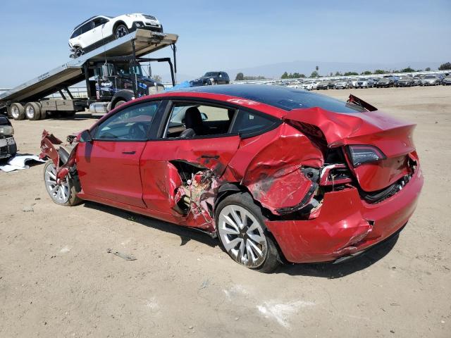 5YJ3E1EBXNF184158 - 2022 TESLA MODEL 3 RED photo 2