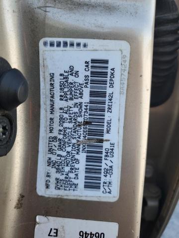 1NXBU40E69Z073441 - 2009 TOYOTA COROLLA BASE TAN photo 12