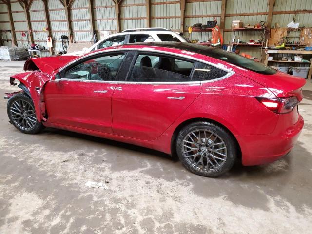 5YJ3E1EA1JF075699 - 2018 TESLA MODEL 3 RED photo 2