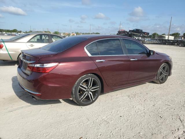 1HGCR2F16HA275510 - 2017 HONDA ACCORD SPORT SPECIAL EDITION BURGUNDY photo 3