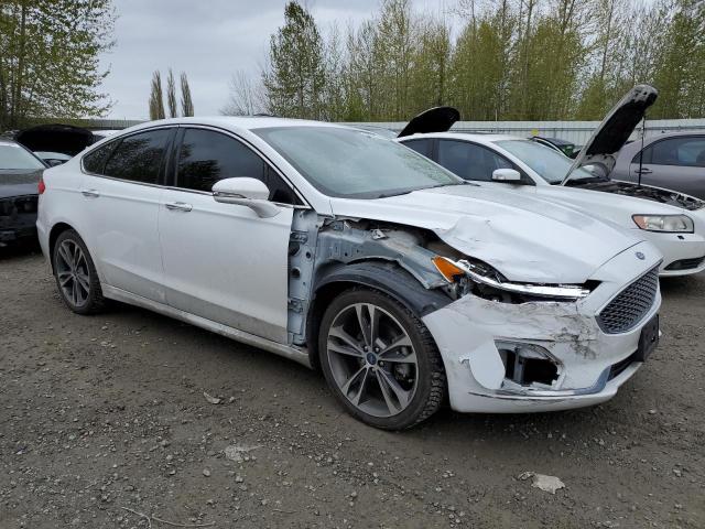 3FA6P0D96KR184478 - 2019 FORD FUSION TITANIUM WHITE photo 4