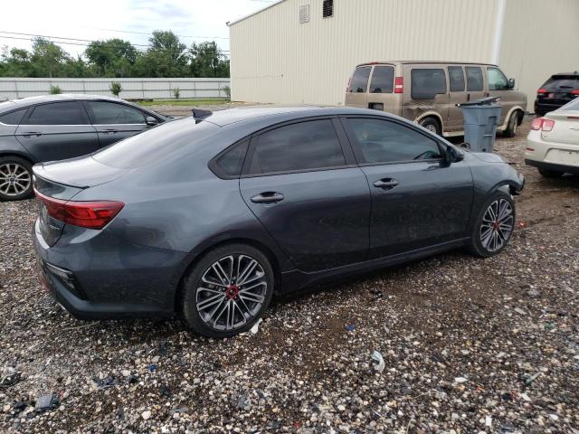 3KPF44AC4ME332194 - 2021 KIA FORTE GT GRAY photo 3