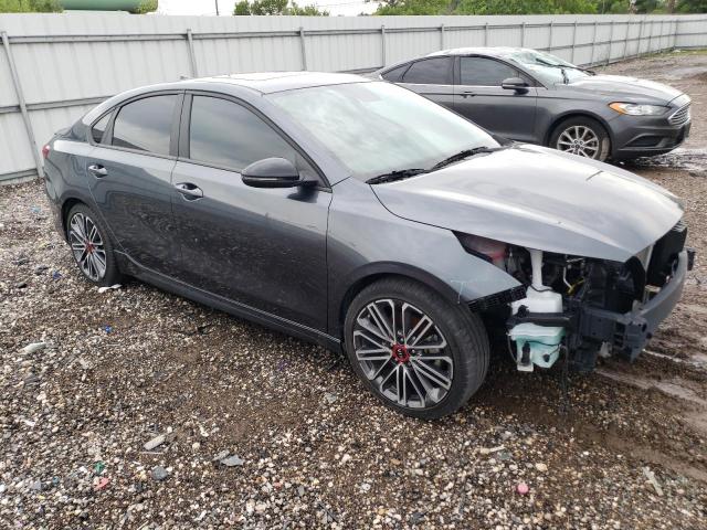 3KPF44AC4ME332194 - 2021 KIA FORTE GT GRAY photo 4