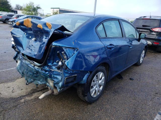 19XFB2F51CE361204 - 2012 HONDA CIVIC LX BLUE photo 3