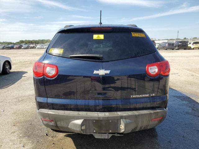 1GNKREED8CJ273944 - 2012 CHEVROLET TRAVERSE LS BLUE photo 6