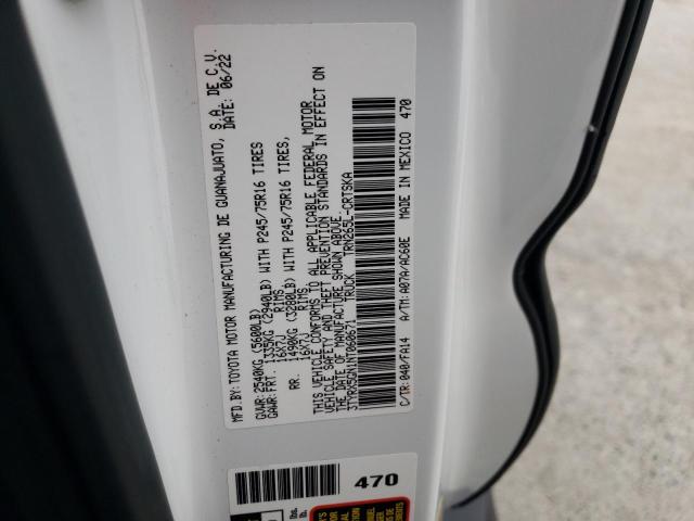 3TYRX5GN1NT060671 - 2022 TOYOTA TACOMA ACCESS CAB თეთრი ფოტო 12