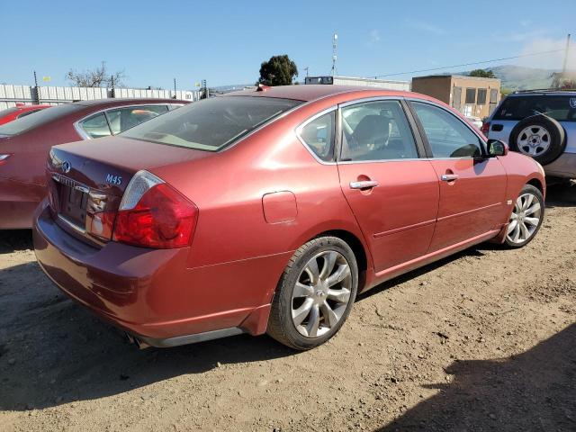 JNKBY01E96M201410 - 2006 INFINITI M45 BASE RED photo 3