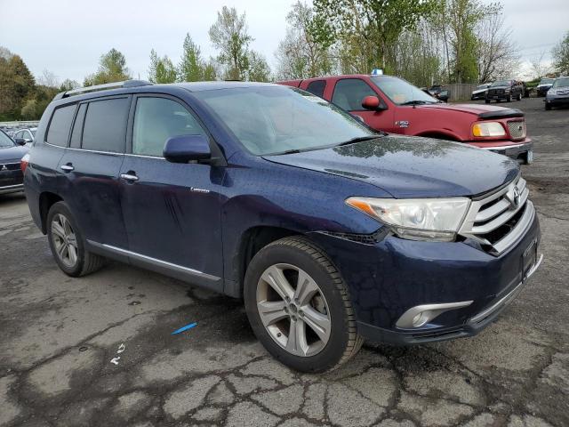 5TDDK3EH0DS220057 - 2013 TOYOTA HIGHLANDER LIMITED BLUE photo 4