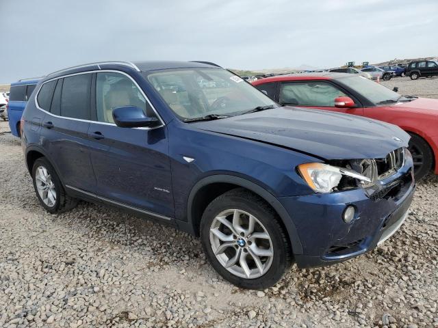 5UXWX7C53BL731169 - 2011 BMW X3 XDRIVE35I BLUE photo 4