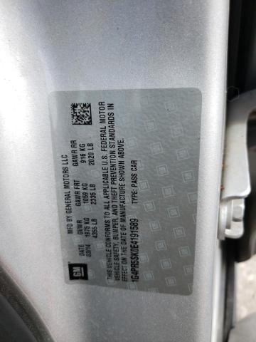 1G4PR5SK0E4191589 - 2014 BUICK VERANO CONVENIENCE SILVER photo 10