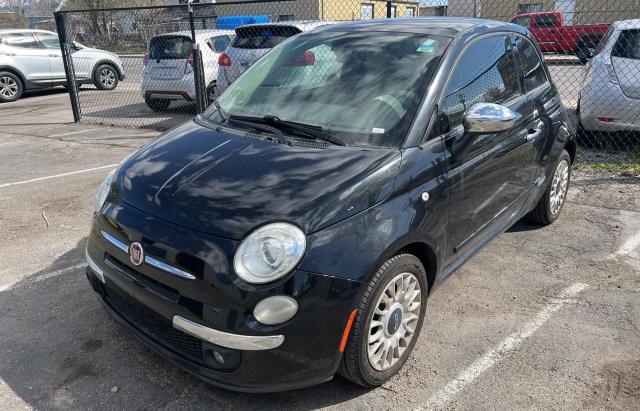 3C3CFFCR2CT106566 - 2012 FIAT 500 LOUNGE BLACK photo 2