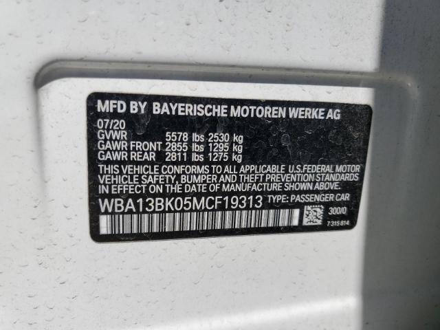 WBA13BK05MCF19313 - 2021 BMW M550XI WHITE photo 12