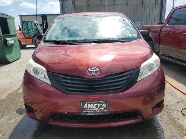 5TDZK3DC1DS287911 - 2013 TOYOTA SIENNA RED photo 5