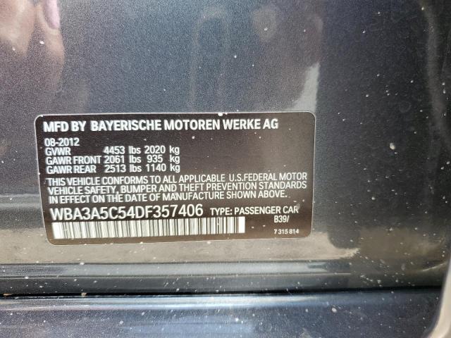 WBA3A5C54DF357406 - 2013 BMW 328 I GRAY photo 12