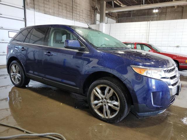 2FMDK4KC5BBA51369 - 2011 FORD EDGE LIMITED BLUE photo 4