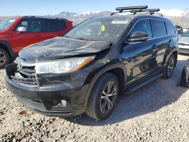 5TDJKRFH5GS346066 - 2016 TOYOTA HIGHLANDER XLE BLACK photo 1