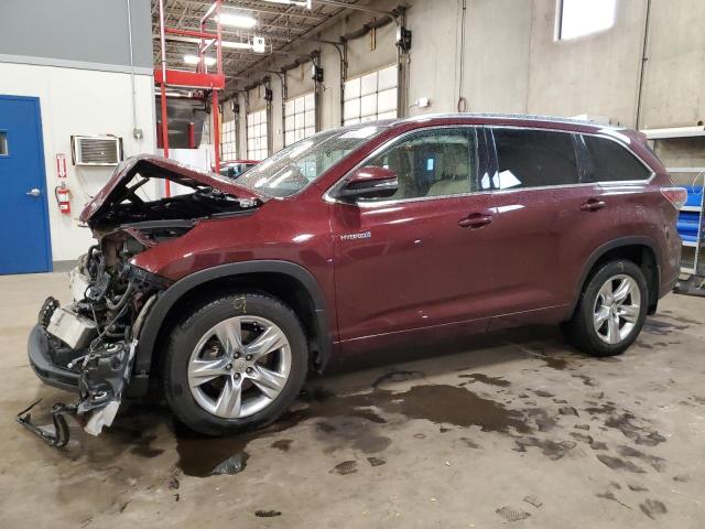 5TDDCRFH9FS010705 - 2015 TOYOTA HIGHLANDER HYBRID LIMITED BURGUNDY photo 1