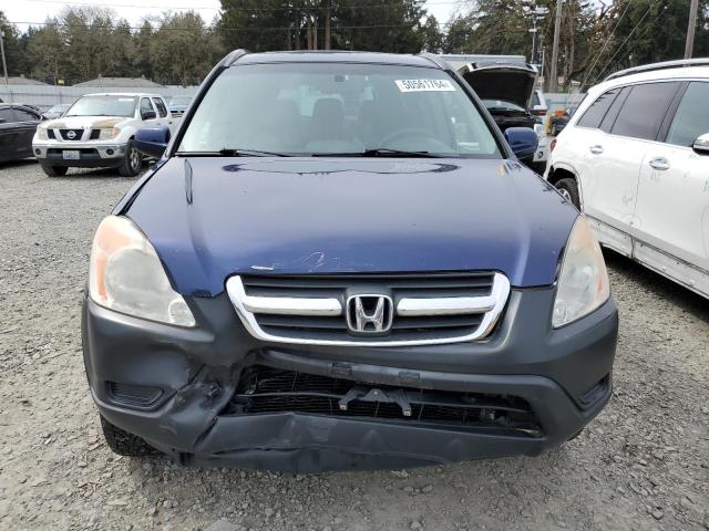 JHLRD788X2C041030 - 2002 HONDA CR-V EX BLUE photo 5