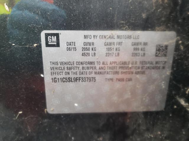 1G11C5SL9FF337975 - 2015 CHEVROLET MALIBU 1LT 黑色 照片 13