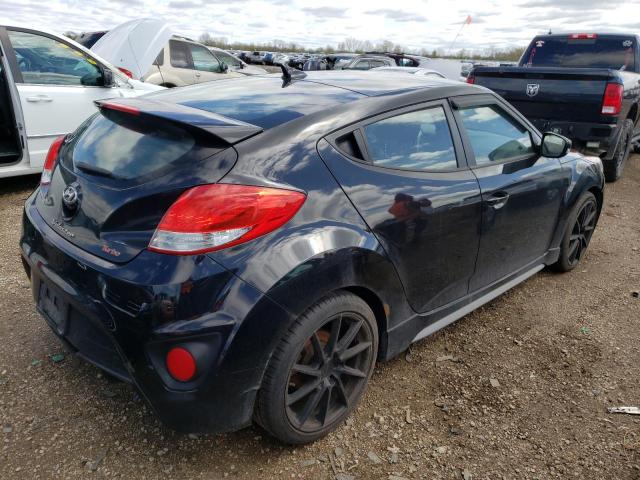 KMHTC6AE0EU187026 - 2014 HYUNDAI VELOSTER TURBO BLACK photo 3