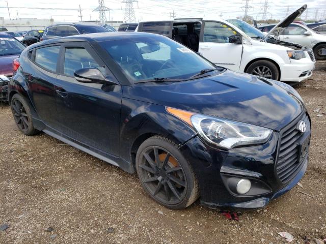 KMHTC6AE0EU187026 - 2014 HYUNDAI VELOSTER TURBO BLACK photo 4