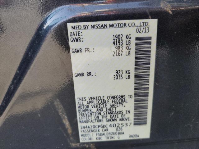 1N4AZ0CP6DC402537 - 2013 NISSAN LEAF S GRAY photo 12