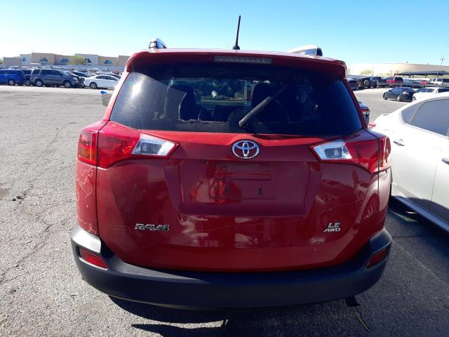 JTMBFREV7DD045841 - 2013 TOYOTA RAV4 LE RED photo 6