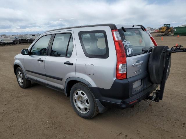 JHLRD785X6C059927 - 2006 HONDA CR-V LX SILVER photo 2