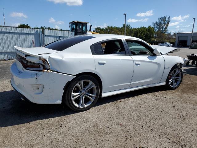 2C3CDXCT4MH574218 - 2021 DODGE CHARGER R/T WHITE photo 3