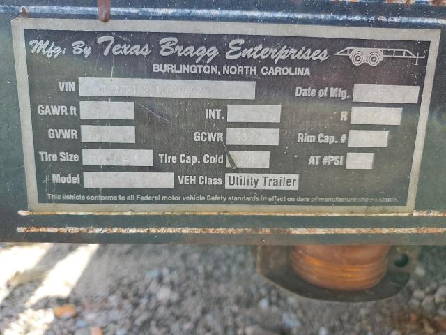 17XFP182211010492 - 2001 TEX TRAILER BLACK photo 10