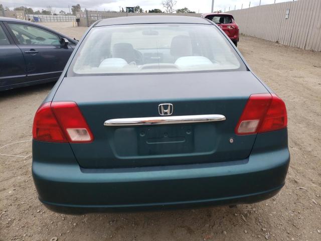 2HGES16552H587367 - 2002 HONDA CIVIC LX GREEN photo 6