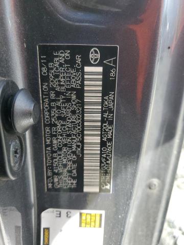 JTKJF5C70C3023217 - 2012 TOYOTA SCION TC 灰色 照片 12