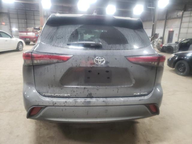 5TDGZRBH7NS233681 - 2022 TOYOTA HIGHLANDER XLE GRAY photo 6