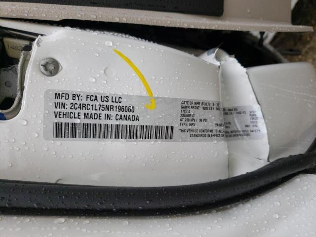 2C4RC1L75NR196060 - 2022 CHRYSLER PACIFICA HYBRID TOURING L WHITE photo 14