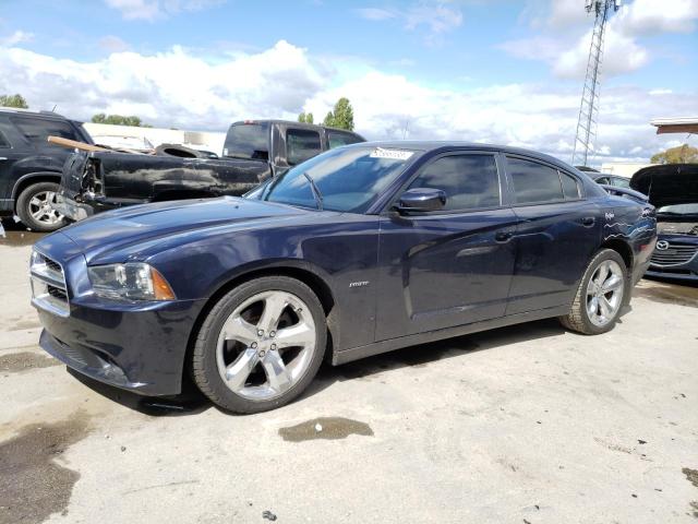 2C3CDXCT9CH239809 - 2012 DODGE CHARGER R/T BLUE photo 1