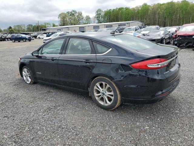 3FA6P0UU4JR122287 - 2018 FORD FUSION S HYBRID BLACK photo 2