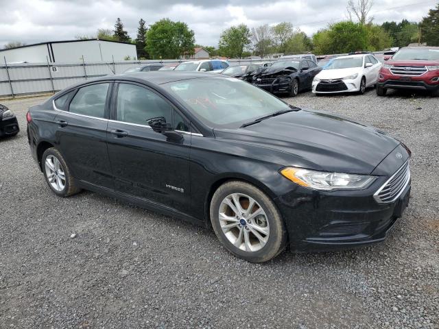 3FA6P0UU4JR122287 - 2018 FORD FUSION S HYBRID BLACK photo 4