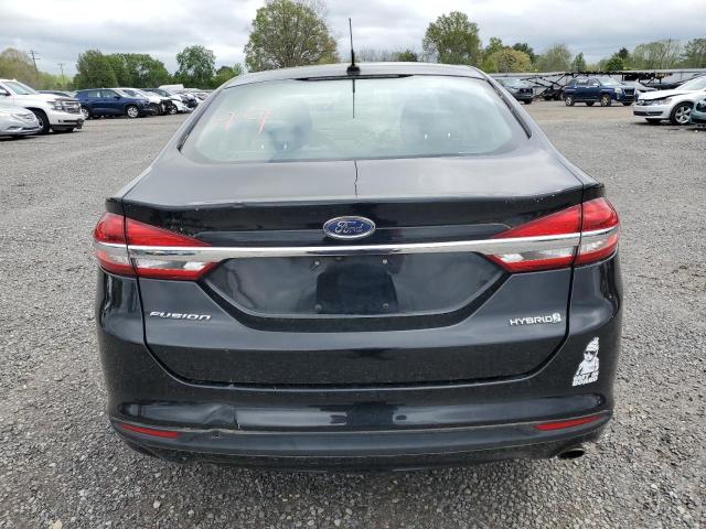 3FA6P0UU4JR122287 - 2018 FORD FUSION S HYBRID BLACK photo 6