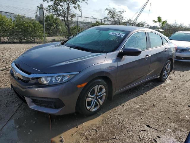 19XFC2F51HE045581 - 2017 HONDA CIVIC LX GRAY photo 1