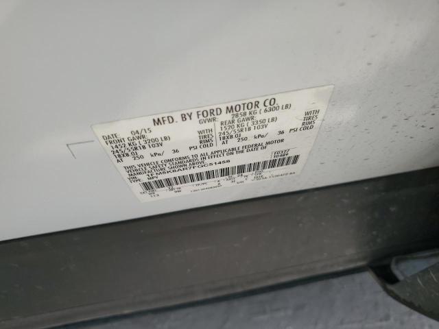 1FM5K8AR7FGC51458 - 2015 FORD EXPLORER POLICE INTERCEPTOR თეთრი ფოტო 13